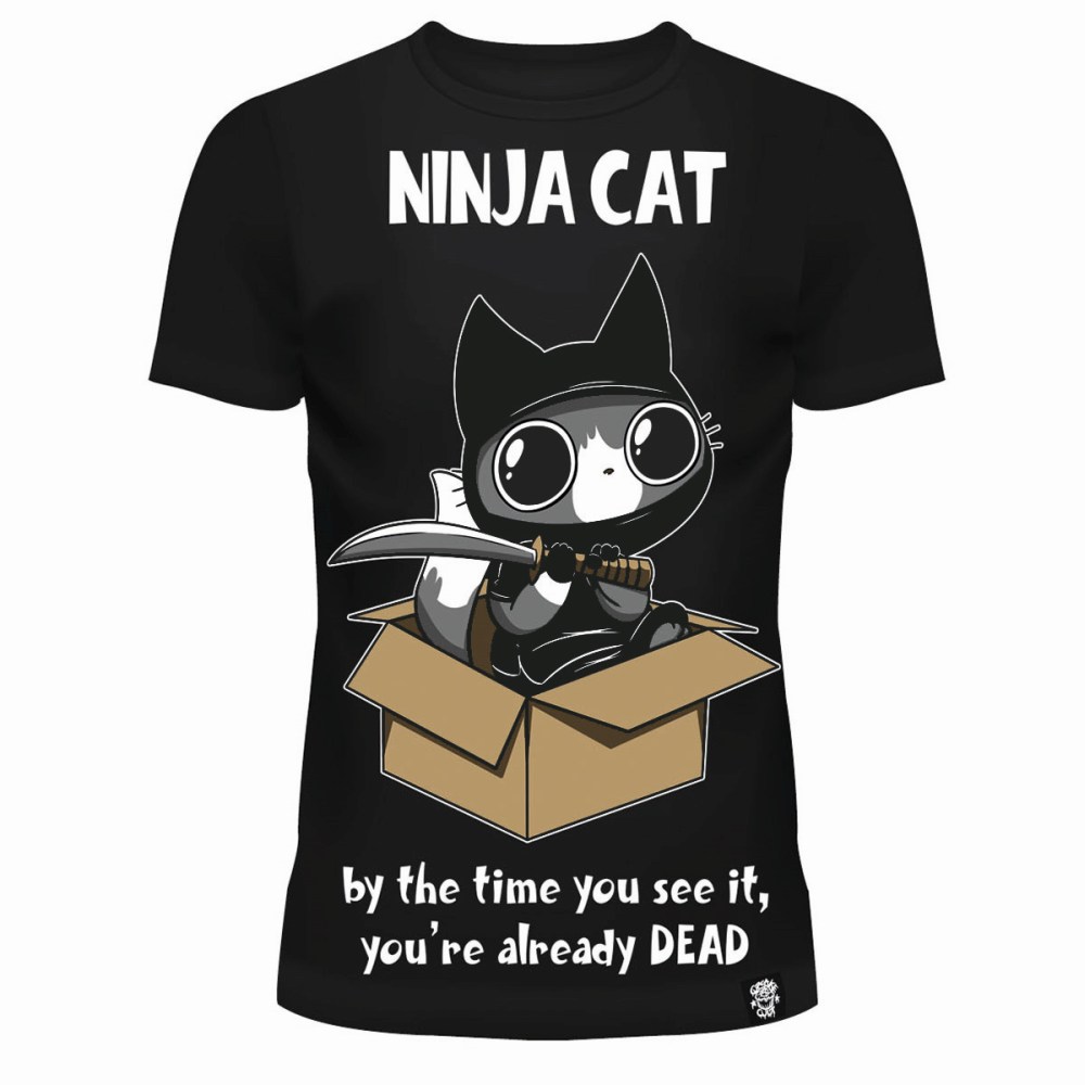 Cupcake Cult - NINJA CAT Tshirt Femme - Noir